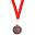 Медаль наградная на ленте  "Бронза", красный, коричневый
