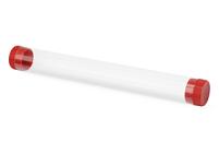 Футляр-туба пластиковый для ручки «Tube 2.0», цвет: красный, прозрачный