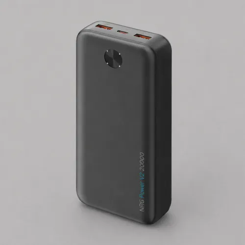 Внешний АКБ NRG Power V2 20000 мА-ч, 2A, 2xUSB, черный, Deppa