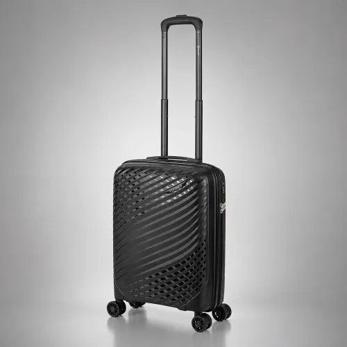 Чемодан TORBER СЕЛИГЕР, черный, полипропилен, 55 х 38 х 20,5 см, 35 л