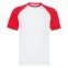 Футболка мужская SHORT SLEEVE BASEBALL T 160, красный, белый