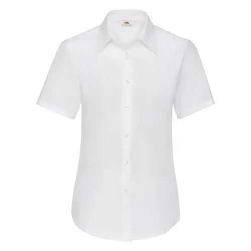 Рубашка женская SHORT SLEEVE OXFORD SHIRT LADY-FIT 130, белый