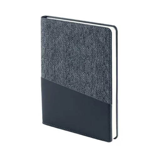 Ежедневник недатированный DENIM, синий, формат А5, блок в линейку, синий