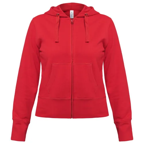 Толстовка женская Hooded Full Zip красная