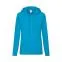 Толстовка женская без начеса LIGHTWEIGH HOODED SWEAT 240, голубой лазурный