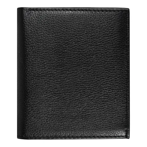 Кошелек с картхолдером Leather Plain, Чёрный