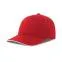 Бейсболка LIBERTY SANDWICH-S 270, 6 клиньев, металлическая застежка, красный, белый