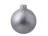 Стеклянный елочный шар Christmas bauble, серебро, металлик, с серебристым колпачком в черной коробке