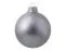 Стеклянный елочный шар Christmas bauble, серебро, металлик, с серебристым колпачком в черной коробке