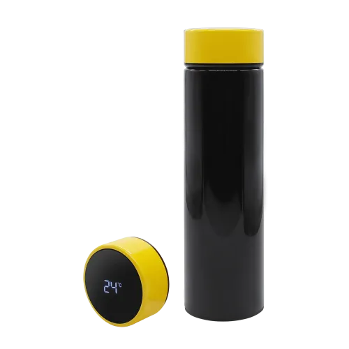 Термос Reactor duo black с датчиком температуры (черный с желтым)