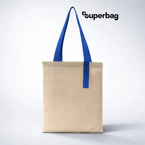 Шоппер Superbag Light, с внутренним креплением (полукольцо) (неокрашенный с синим)
