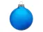 Стеклянный елочный шар Christmas bauble, синий прозрачный, с серебристым колпачком в черной коробке