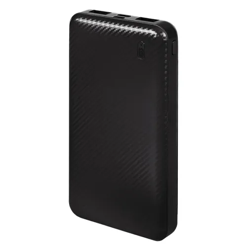 Универсальный аккумулятор Rib 10 (10000 мАч), черный, 13,5х6.8х1,5 см, черный