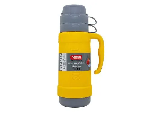 Термос со стеклянной колбой тм THERMOS PICNIC 40 Series Yellow 1,0L