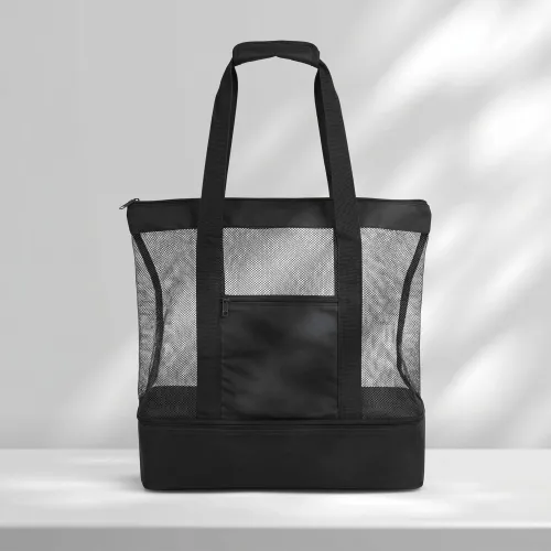 Сумка для шопинга и пляжа Coolmesh с изотермическим отделением внизу, черный
