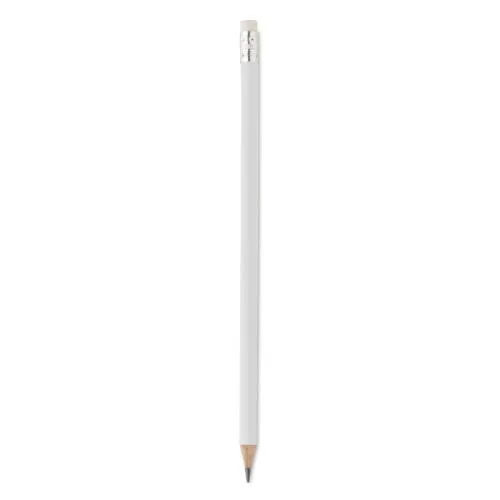 Natural pencil with eraser, белый