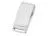 Флеш-карта USB 2.0 16 Gb с магнитным замком Vigo, белый/серебристый