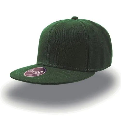 Бейсболка SNAP BACK, 6 клиньев, пластиковая застежка, зеленый