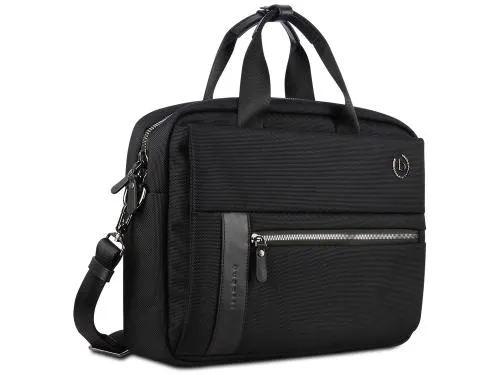 Портфель мужской BUGATTI НЕРО | NERO 15'', чёрный, нейлон 1680D/кожа, 42х10х30 см