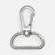 Застежка-карабин Snap Hook, L, серебристая (хром)