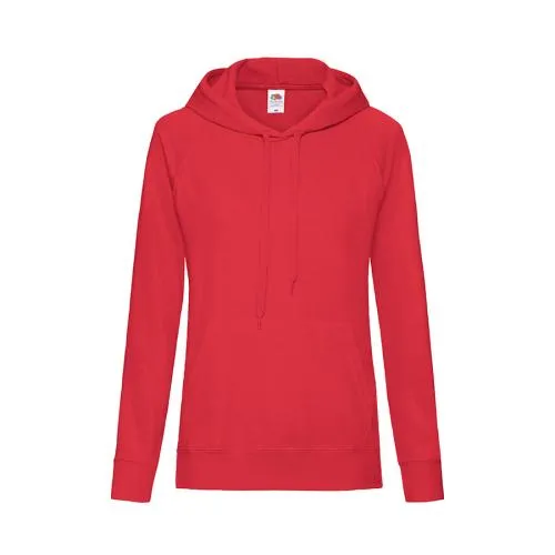 Толстовка женская без начеса LIGHTWEIGH HOODED SWEAT 240, красный