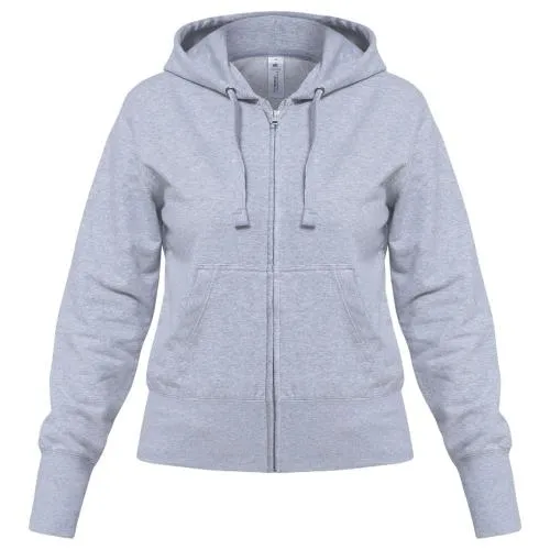 Толстовка женская Hooded Full Zip серый меланж