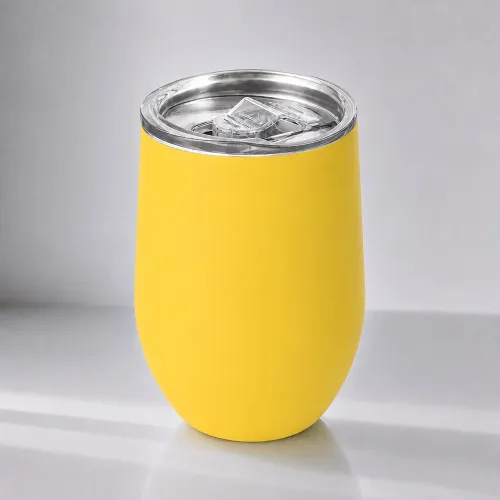 Термокружка Vacuum mug C1, soft touch, 370мл, желтый