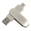 USB flash-карта CIRCLE OTG Type-C (32Гб), серебристая, 6,5х1,5х0,82 см, металл, серебристый