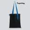 Шоппер Superbag black (чёрный с голубым)