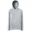Футболка LONG SLEEVE HOODED T 160, серый меланж