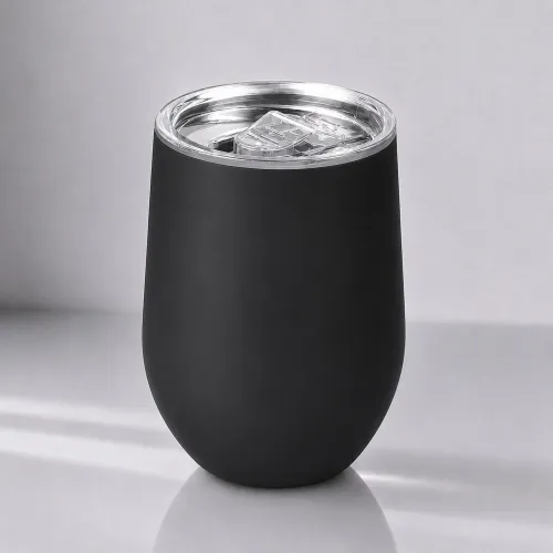 Термокружка Vacuum mug C1, soft touch, 370мл, черный