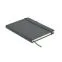 Recycled PU A5 lined notebook, каменный серый