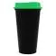 Стакан с крышкой Color Cap Black, черный с зеленым