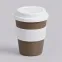 Стакан с силиконовой крышкой Cafe, белый