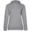 Толстовка с капюшоном женская Hoodie, серый меланж