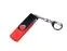 USB-флешка на 64 ГБ поворотный механизм, c двумя дополнительными разъемами MicroUSB и TypeC, красный