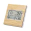 Часы настольные, метеостанция "BEHOX", 13 x 13 x 2.4 см, бамбук, бежевый