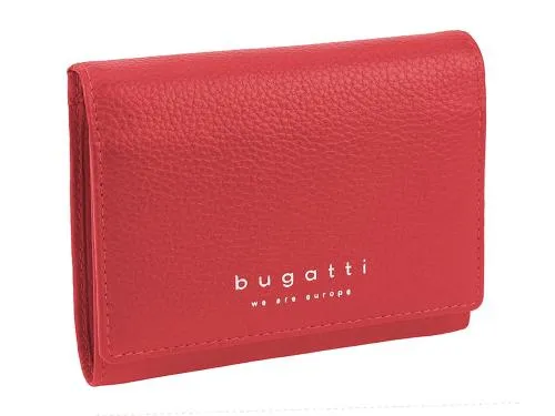 Кошелёк женский BUGATTI ЛИНДА | LINDA, красный, натуральная воловья кожа, 12х3х9,5 см