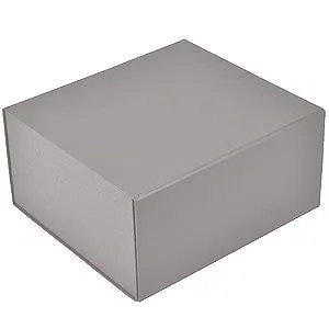 Упаковка  подарочная, коробка складная размер 22 x 20 x 11 см, серебристый