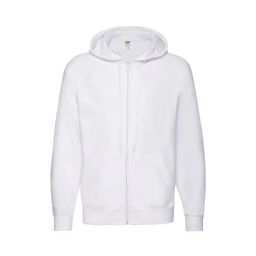 Толстовка без начеса LIGHTWEIGHT HOODED SWEAT JACKET 240, белый