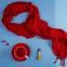 Набор подарочный CHERRYFAIRE: шарф, чайная пара, коробка, стружка, красный, красный