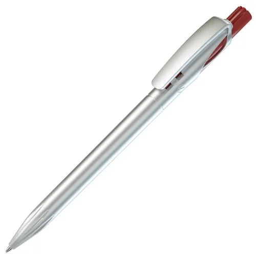 TWIN SILVER, ручка шариковая, красный, серебристый