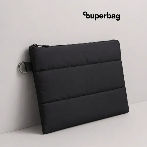 Чехол для ноутбука Superbag Bubble, стёганый, на молнии (черный)