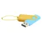 Флешка Designer To Go 2.0 USB 16Gb, Голубой/Желтый