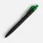 Ручка шариковая Prodir QS01 PRT-T Soft Touch, черная с зеленым