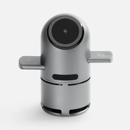 Bluetooth-колонка с беспроводной зарядкой Droid, серая