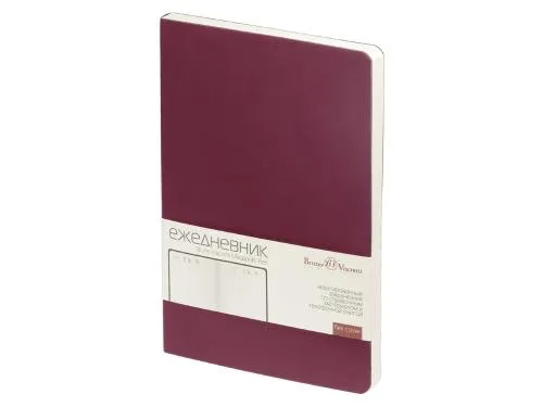 Ежедневник А5 недатированный Megapolis Velvet Flex, бордовый