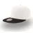 Бейсболка SNAP BACK, 6 клиньев, пластиковая застежка, белый, черный