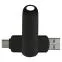 Флеш накопитель USB 3.0 + TYPE C Cupertino, черный матовый