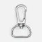 Застежка-карабин Snap hook, M, серебристая (хром)